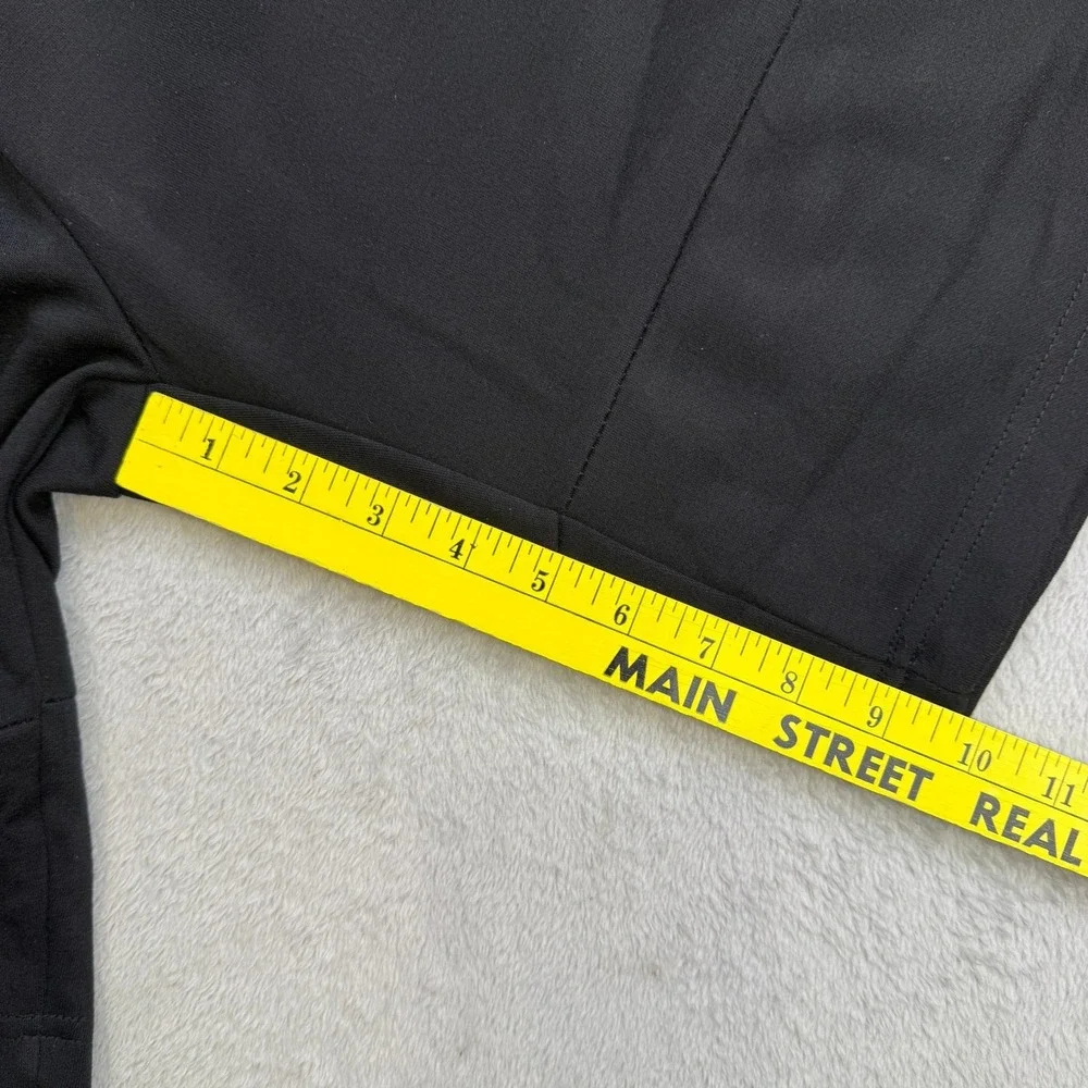 True Born Shorts Mens Small Black Knit‎ Drawstring Waist Zipper Pockets